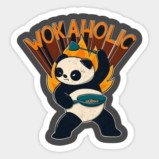 Workaholic Wokaholic Panda Sticker